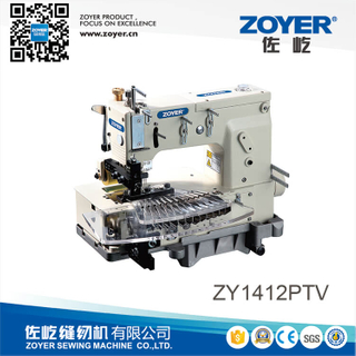 ZY1412PTV Zoyer 12-إبرة مسطحة سرير سلسلة مزدوجة غرزة آلة الخياطة (حلاقة نسيج الثنية)